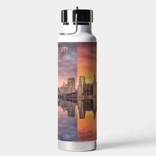 Custom Text New York City Skyline Trinkflasche (rechts)