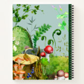 Custom Text Notebook Watercolor Forest Mushroom Notizblock (Rückseite)