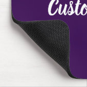 Custom Text on Dark Purple with White Script Mousepad (Ecke)