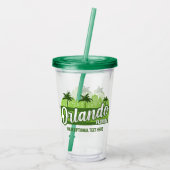 Custom Text Orlando Florida Acryltrinkbecher (Rückseite)