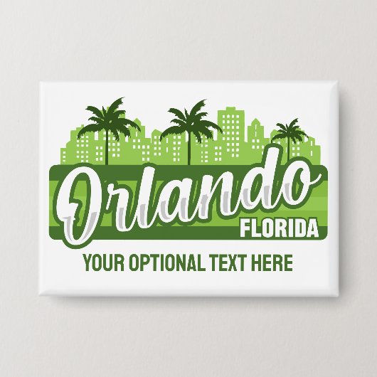 Custom Text Orlando Florida Button (Vorderseite)