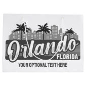 Custom Text Orlando Florida Große Geschenktüte (Rückseite)