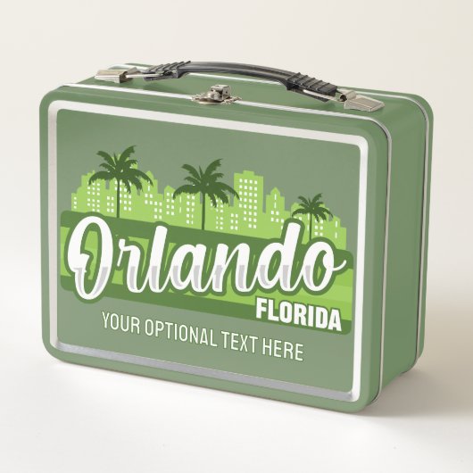 Custom Text Orlando Florida Metall Brotdose (Vorderseite)