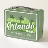 Custom Text Orlando Florida Metall Brotdose (Rückseite)