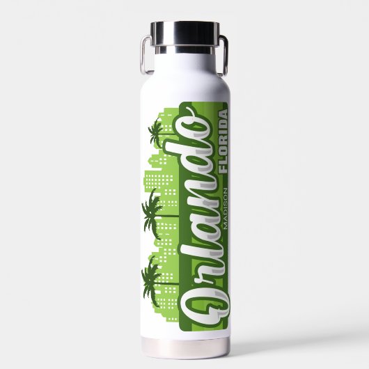 Custom Text Orlando Florida Trinkflasche (Vorne)