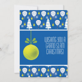 🎾🎄Custom text,  Padel-ing Through the Snow! Feiertagskarte