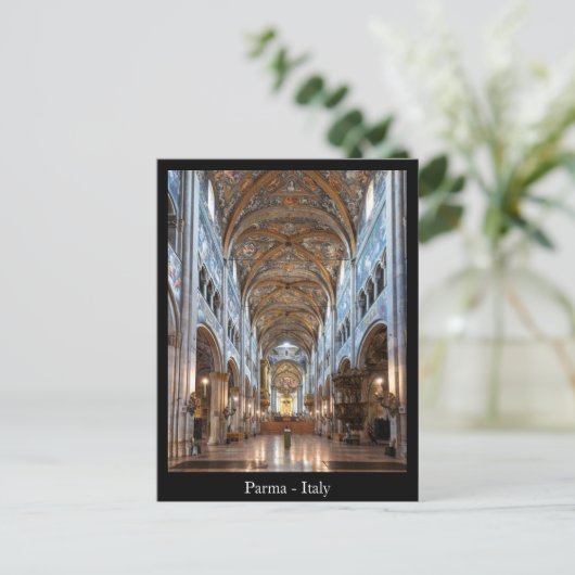 Custom text Parma Cathedral, Italien Postcard Postkarte (Stehend Vorderseite)