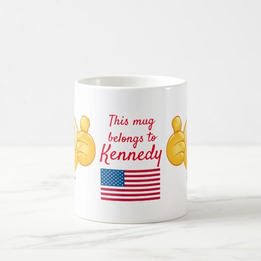 Custom Text Patriotic Comic Uncle Sam Emoji Kaffeetasse (Mittel)