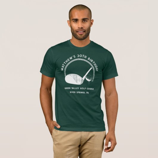Custom Text Personalized Golf Event  T-Shirt (Vorne ganz)