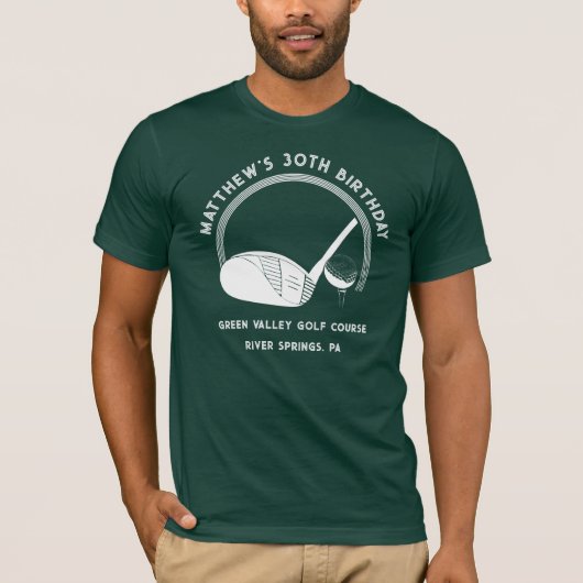 Custom Text Personalized Golf Event T-Shirt (Vorderseite)