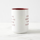 Custom Text Personalized Maroon 15 oz Combo Tasse (Zentrum)