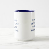 Custom Text Personalized Navy 15 oz Combo Tasse (Zentrum)