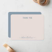 CUSTOM TEXT Persönliche moderne Skriptkalligrafie Mitteilungskarte (Vorderseite/Rückseite Beispiel)