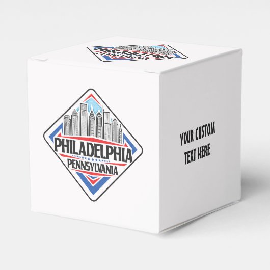 Custom Text Philadelphia Pennsylvania Geschenkschachtel (Vorderseite)