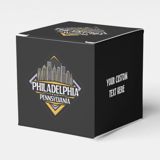 Custom Text Philadelphia Pennsylvania Geschenkschachtel (Vorderseite)