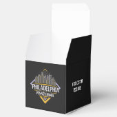 Custom Text Philadelphia Pennsylvania Geschenkschachtel (Geöffnet)