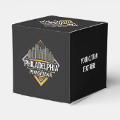 Custom Text Philadelphia Pennsylvania Geschenkschachtel (Rückseite)