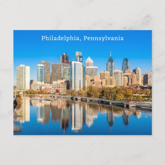Custom Text Philadelphia Pennsylvania Postkarte (Vorderseite)
