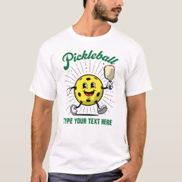 CUSTOM TEXT PICKLEBALL MASCOT by Pickleball Player T-Shirt
