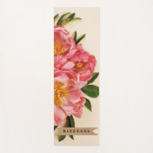 Custom Text Pink Floral Bouquet Kraft Band