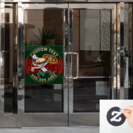 CUSTOM TEXT Pizza Lieferung Pizzeria Zeichen Fensteraufkleber