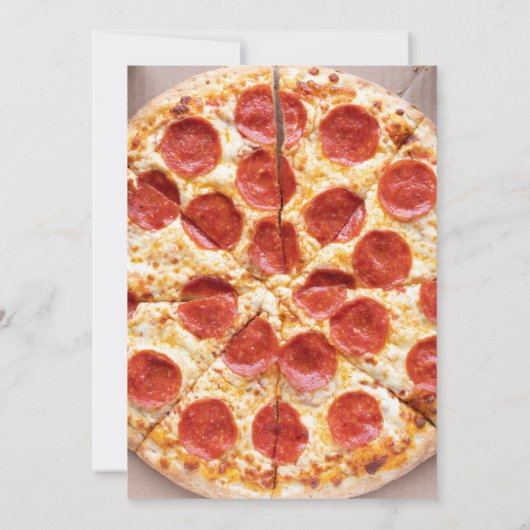 Custom Text Pizza Party|Fun Red White Schachbrett Einladung (Rückseite)