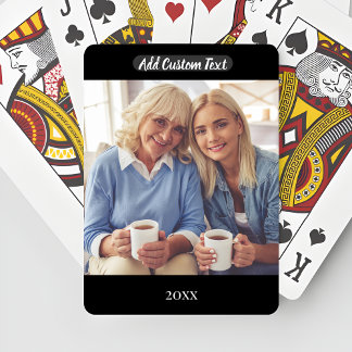 Custom Text Poker Card Personalize Photo Spielkarten