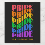 Custom Text Pride Weinetikett (Einzelnes Label)