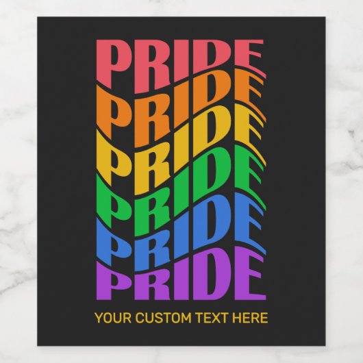 Custom Text Pride Weinetikett (Einzelnes Label)