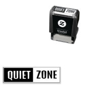 Custom Text Quiet Zone Permastempel (Beispiel)
