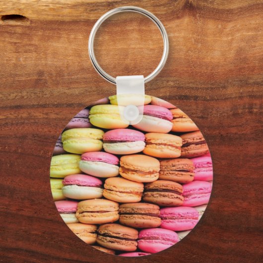 Custom Text Quirky Macaroons Schlüsselanhänger (Rückseite)