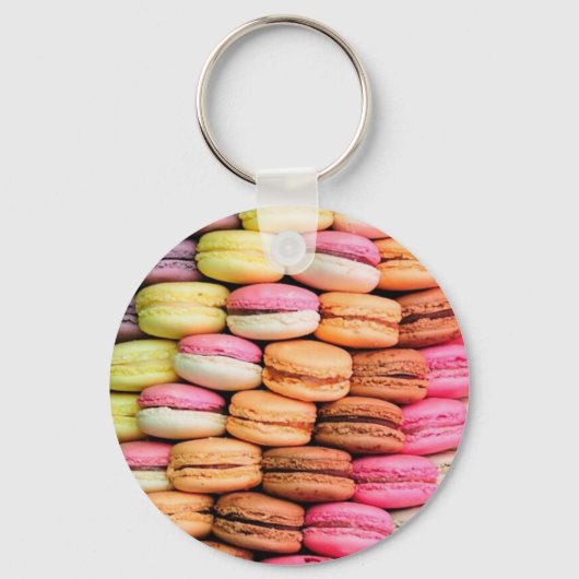 Custom Text Quirky Macaroons Schlüsselanhänger (Rückseite)