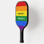 Custom Text Rainbow Pride Pickleball Schläger (Links)