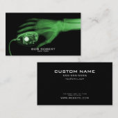 CUSTOM TEXT - Ray Skeleton Hand & Computer Maus Visitenkarte (Vorne/Hinten)