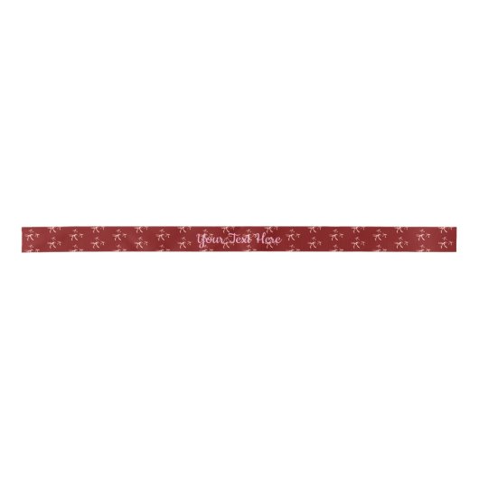 Custom Text Red Bow Elegant Personalized Gift Wrap Satinband (Vorderseite)