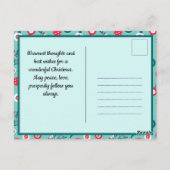 Custom text Red Pickleballs, minz 🎄 Weihnachten Postkarte (Rückseite)