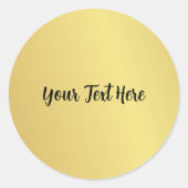 Custom Text Runder Aufkleber (Vorderseite)