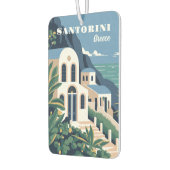 Custom Text Santorini Griechenland Autolufterfrischer (Links)