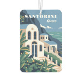 Custom Text Santorini Griechenland Autolufterfrischer (Rückseite)