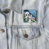 Custom Text Santorini Griechenland Button (Beispiel)