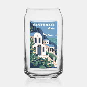 Custom Text Santorini Griechenland Dosenglas