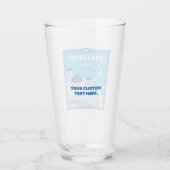 Custom Text Santorini Griechenland Glas (Rückseite)