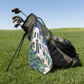 Custom Text Santorini Griechenland Golfhandtuch (Gras)