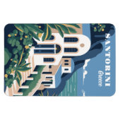 Custom Text Santorini Griechenland Magnet (Horizontal)