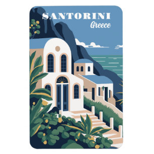 Custom Text Santorini Griechenland Magnet