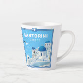 Custom Text Santorini Griechenland Milchtasse (Rechts)