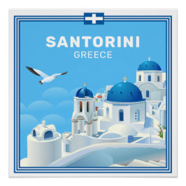 Custom Text Santorini Griechenland Poster