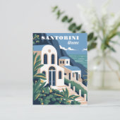 Custom Text Santorini Griechenland Postkarte (Stehend Vorderseite)