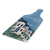 Custom Text Santorini Griechenland Schneidebrett (Ecke)
