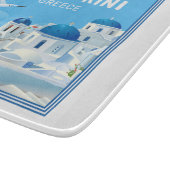 Custom Text Santorini Griechenland Schneidebrett (Ecke)